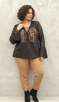 Immagine di PLUS SIZE ANIMAL PRINT STRETCH TOP